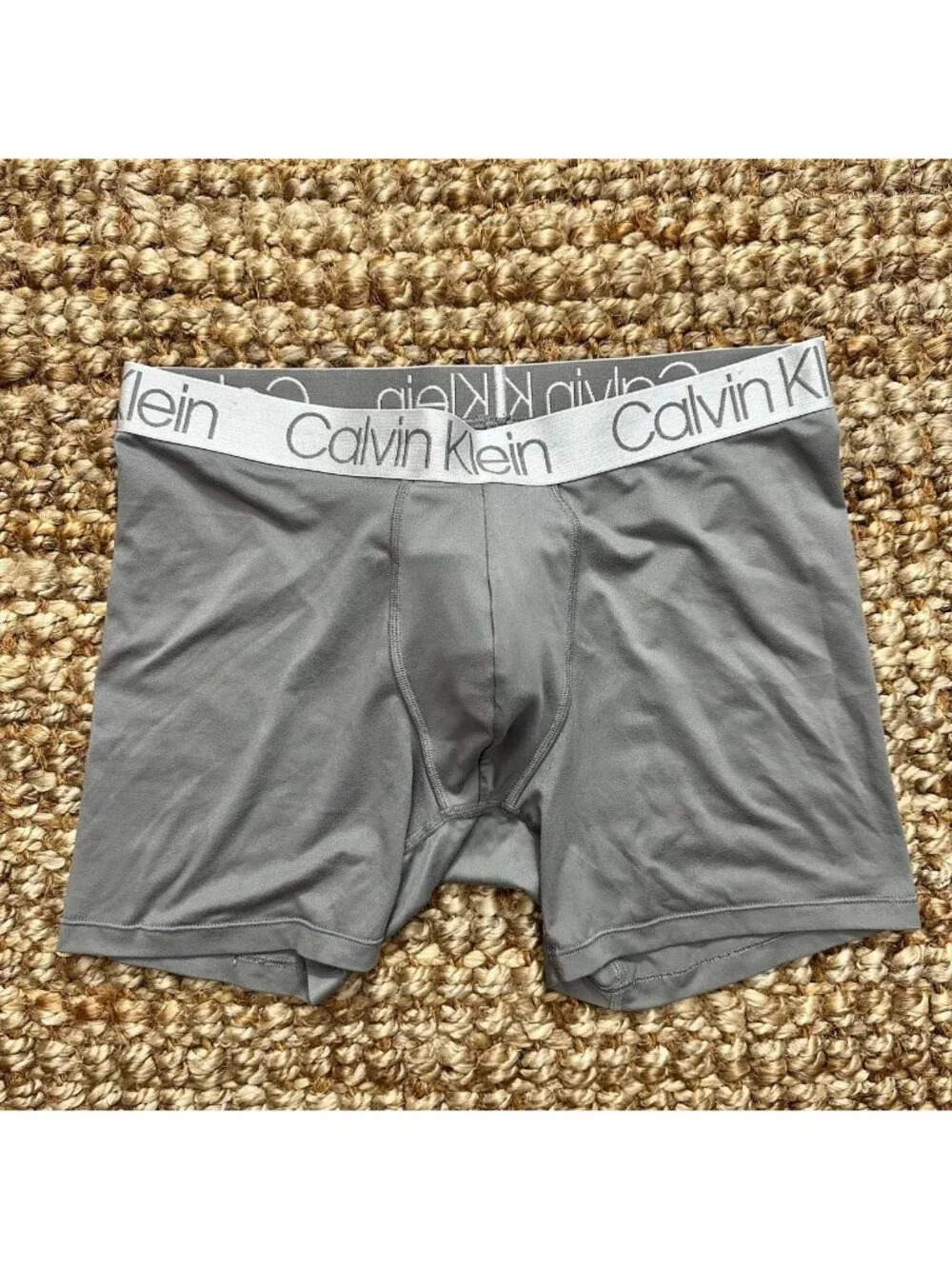 Calvin Klein Men's Boxer Briefs Gray Stretch Performance Medium